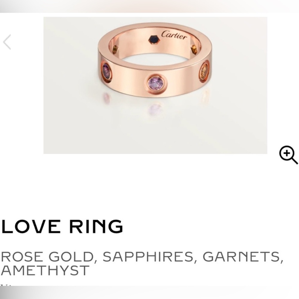 Cartier Rose Gold Ring with Diamond Detail